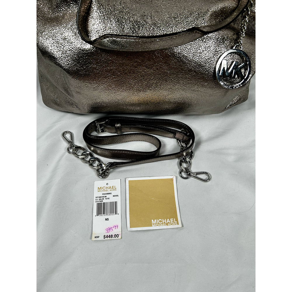 Michael Kors Channing Large Shoulder Tote in Nickel - Tags Included - Picture 8 of 8